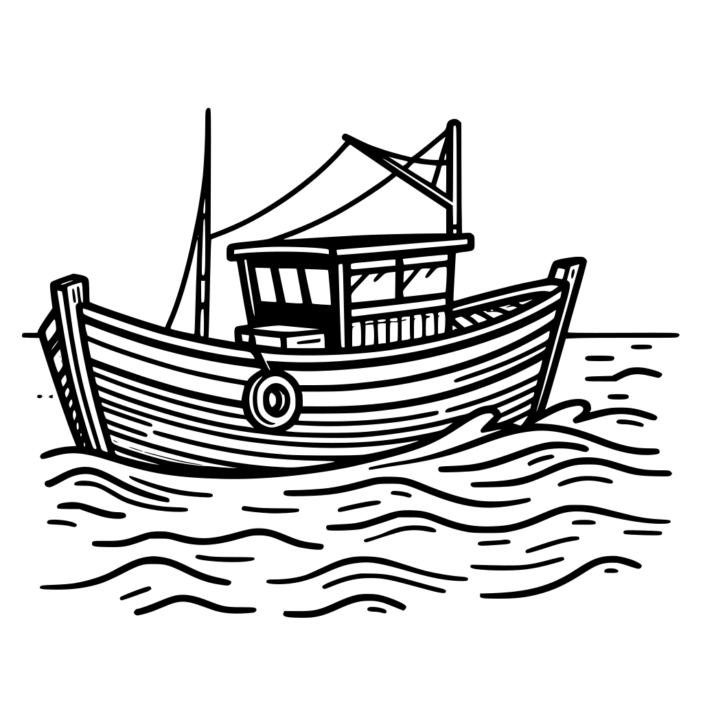 Coloriage Bateau De P Che Imprimer Gratuit Moncoloriage Fr