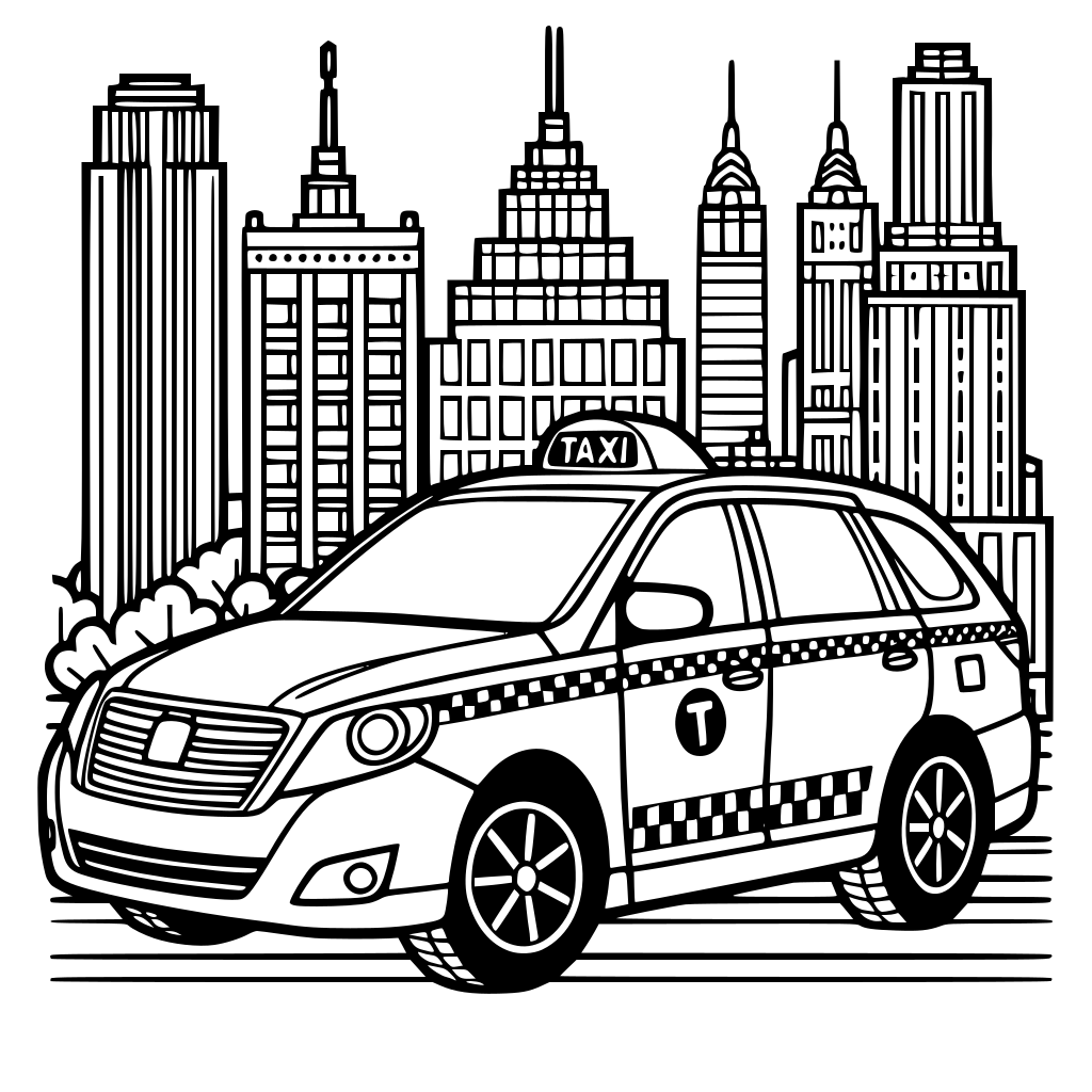 Coloriage Taxi Imprimer Gratuit Moncoloriage Fr