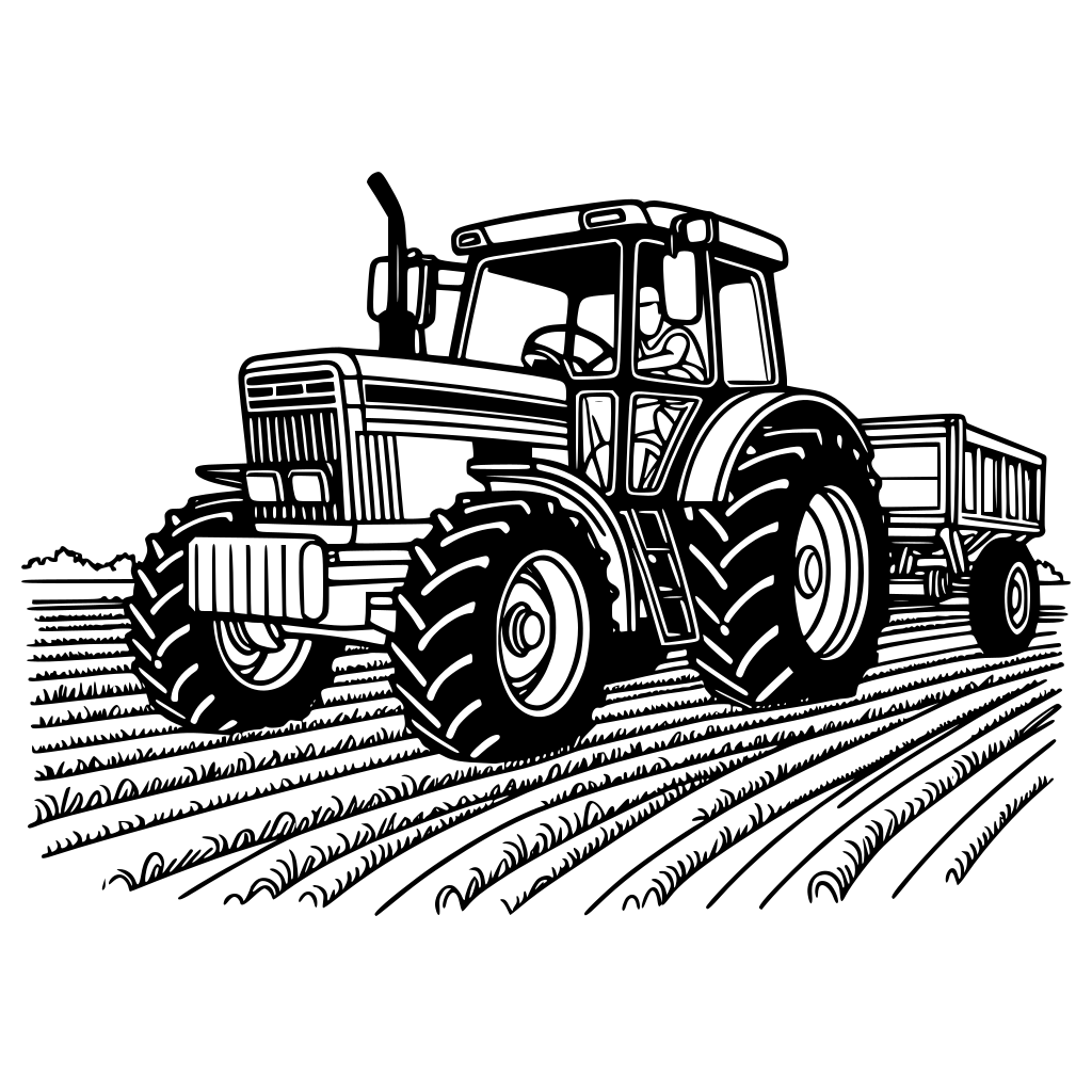 Coloriage Tracteur La Ferme Imprimer Gratuit Moncoloriage Fr