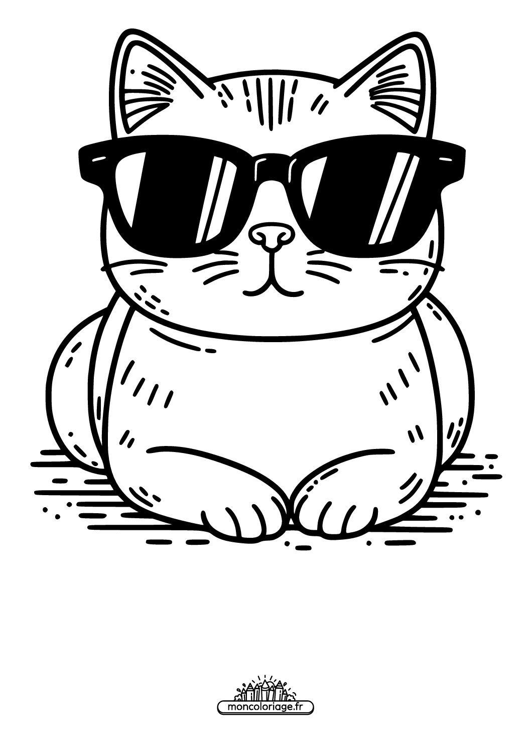 Chat avec des lunettes de soleil