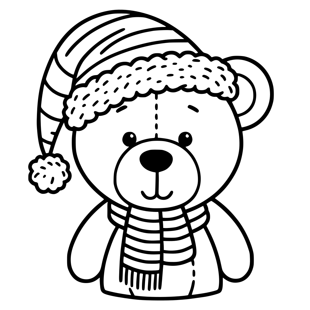 Coloriage Ours De Noël à Imprimer Gratuit Moncoloriage Fr