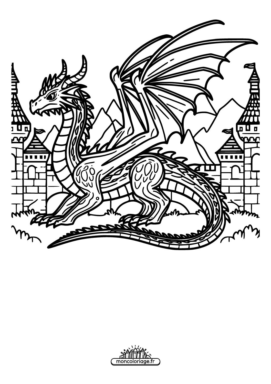 Dragon et château