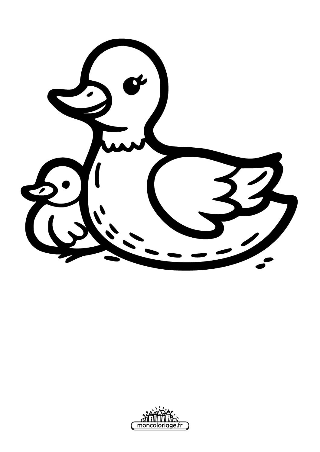 Canard avec des canetons