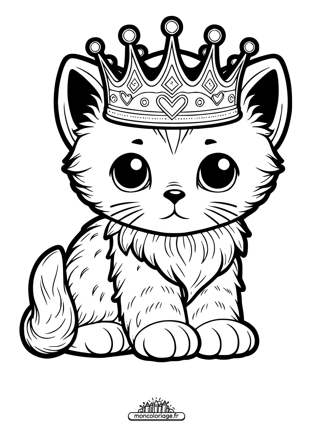 Chaton avec une couronne