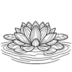 Aperçu du dessin lotus à imprimer