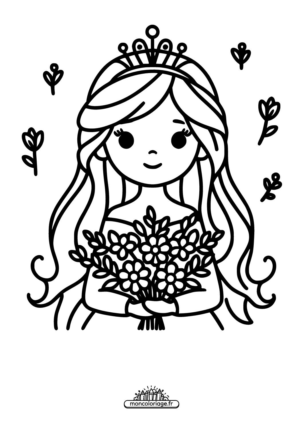 Princesse avec des fleurs