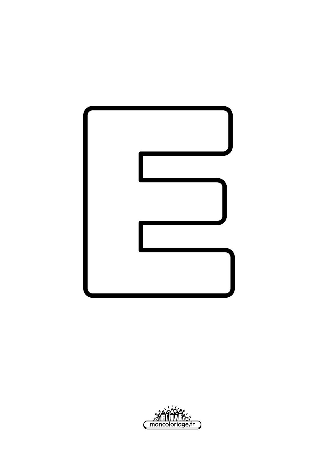Lettre E majuscule
