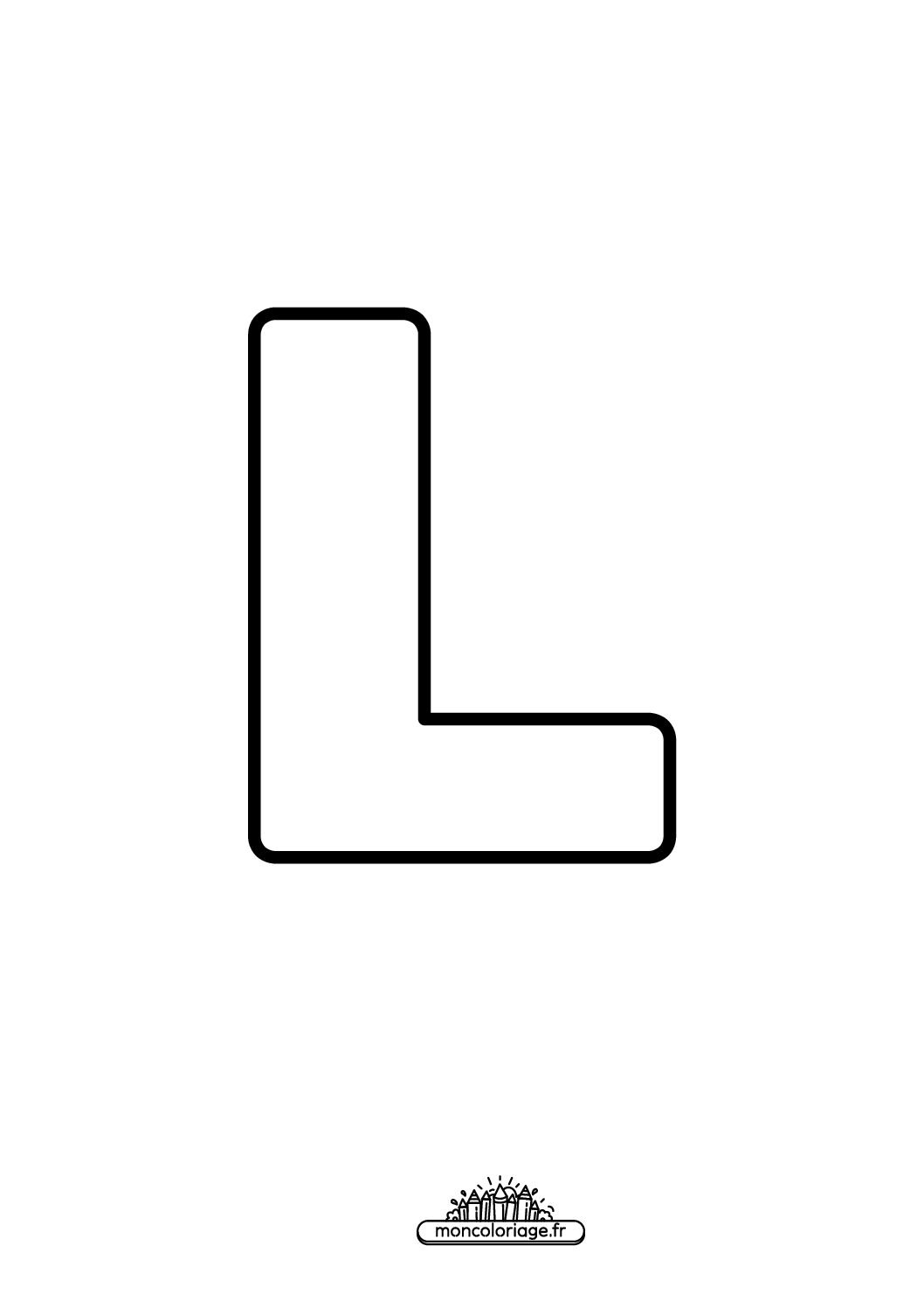 Coloriage Lettre L Majuscule Imprimer Gratuit MonColoriage fr