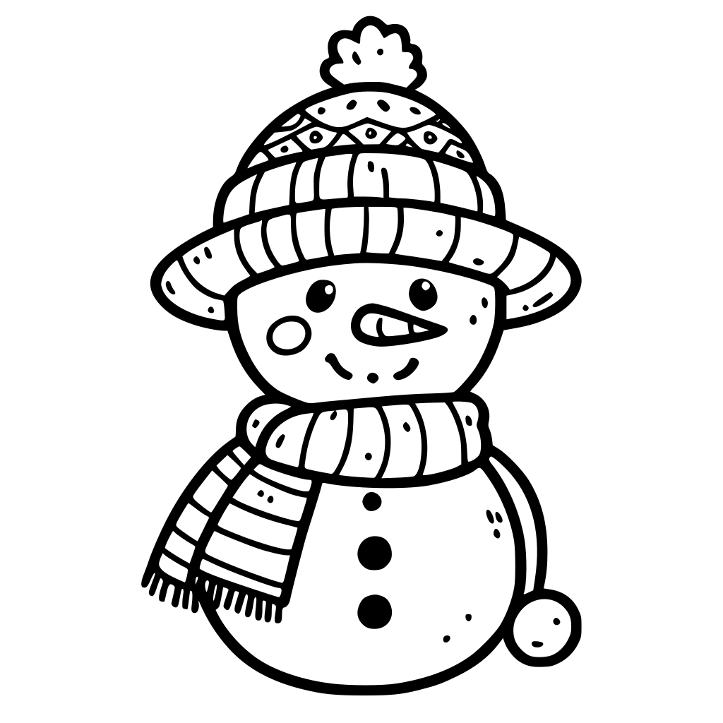 Coloriage Bonhomme de neige à imprimer gratuit - MonColoriage.fr