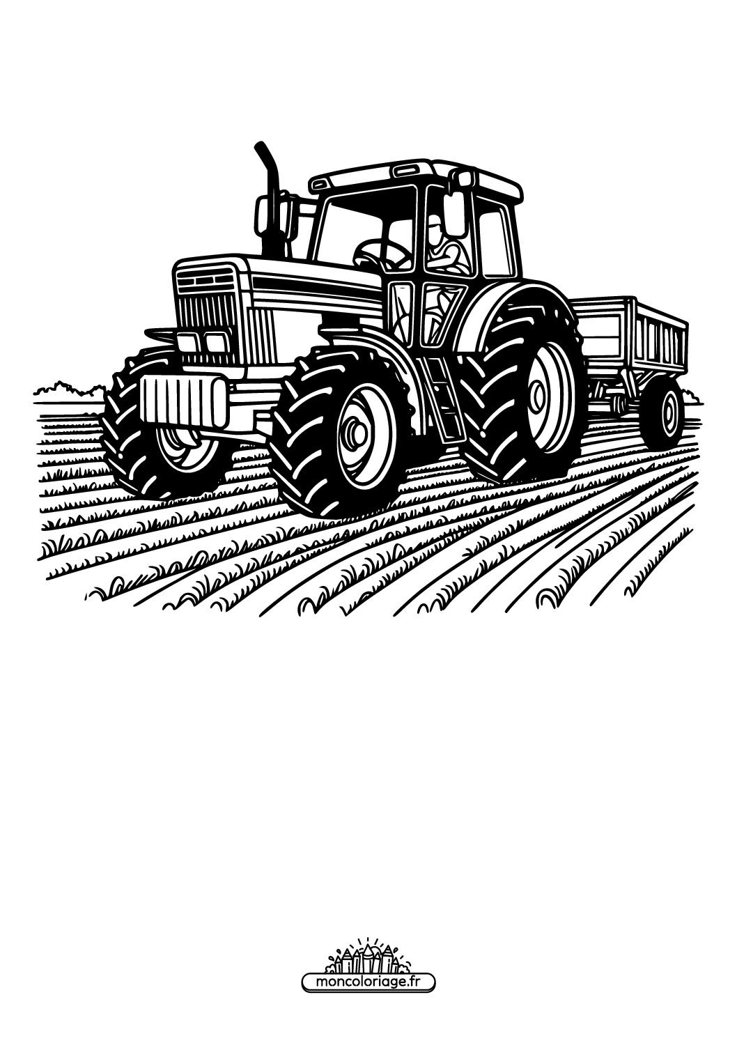 Tracteur à la ferme