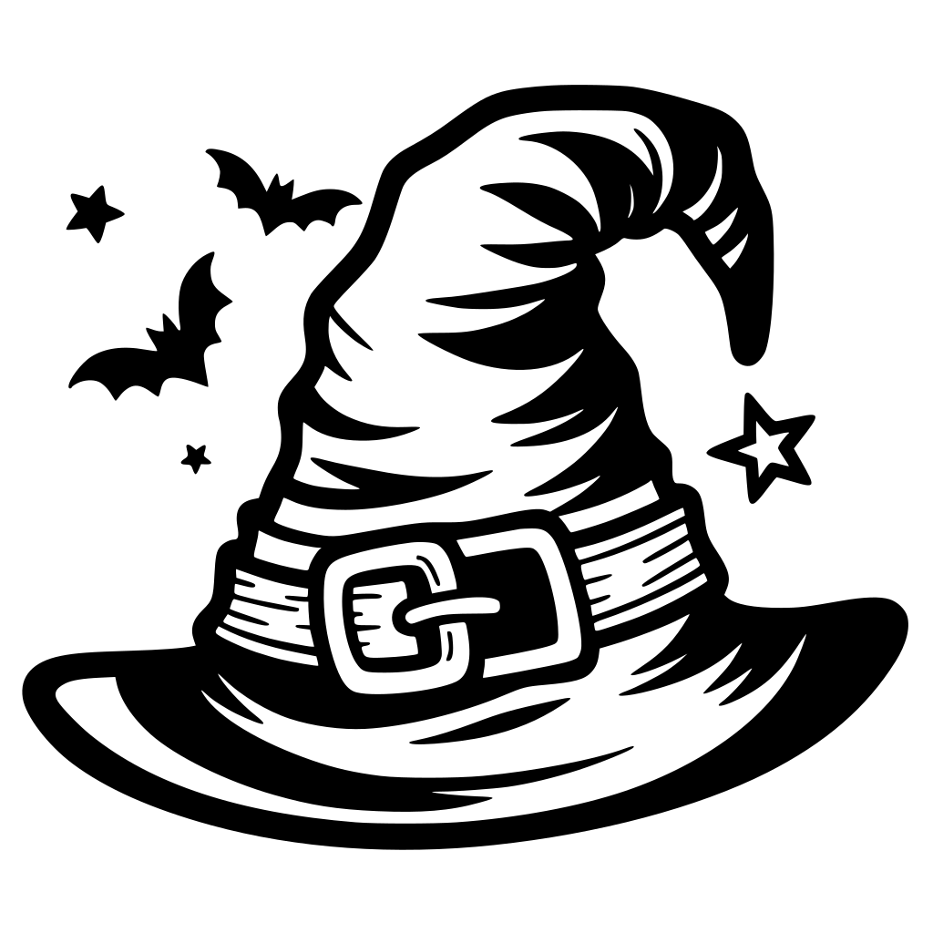 Lampe Chapeau De Sorcière En Résine, Lampe Chapeau De Sorcière Gothique