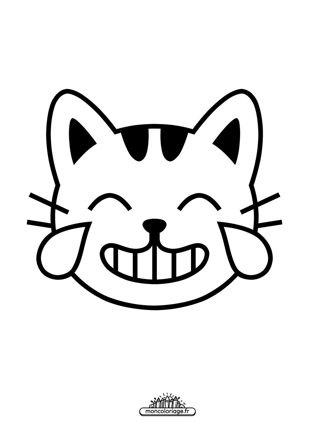 Émoji chat avec larmes de joie