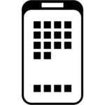 Aperçu du dessin émoji téléphone portable à imprimer
