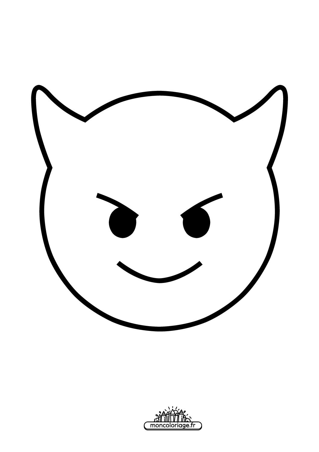 Émoji visage souriant avec des cornes