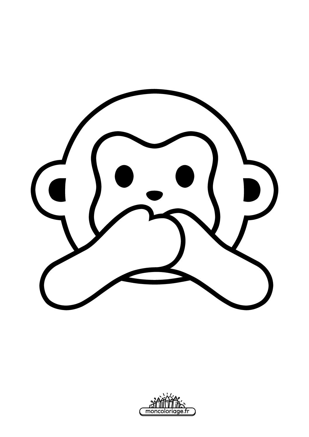 Émoji singe qui ne parle pas