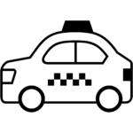 Aperçu du dessin émoji taxi à imprimer