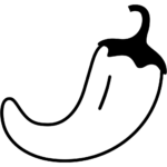 Aperçu du dessin émoji piment à imprimer