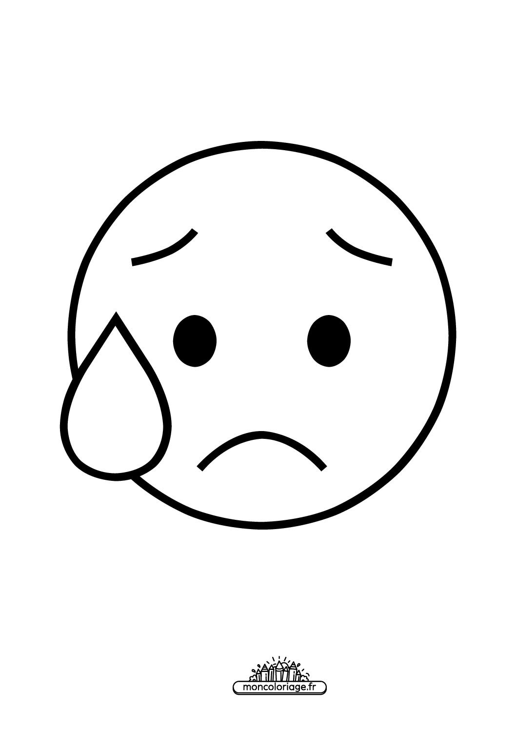 Émoji visage triste mais soulagé