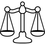Aperçu du dessin émoji balance à imprimer
