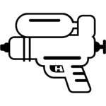 Aperçu du dessin émoji pistolet à eau à imprimer