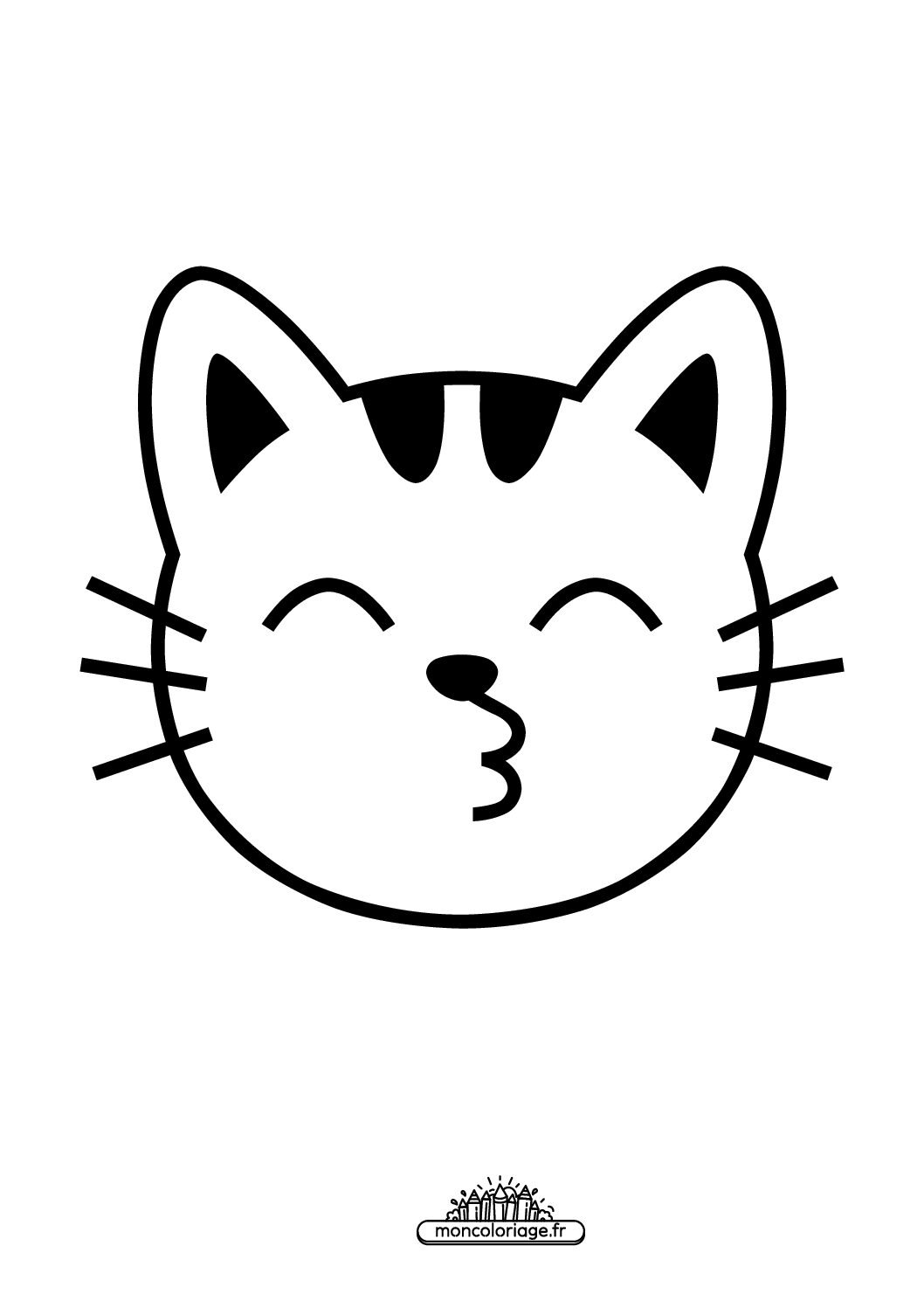 Émoji chaton bisou