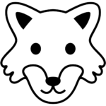 Coloriage émoji loup à imprimer