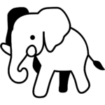 Aperçu du dessin émoji éléphant à imprimer