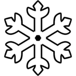 Aperçu du dessin émoji flocon de neige à imprimer