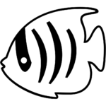 Coloriage émoji poisson tropical à imprimer