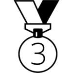Aperçu du dessin émoji médaille de bronze à imprimer