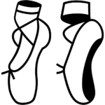 Aperçu du dessin émoji chaussons de danse à imprimer