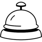 Aperçu du dessin émoji cloche d’hôtel à imprimer