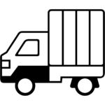 Aperçu du dessin émoji camion de livraison à imprimer