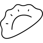 Aperçu du dessin émoji ravioli à imprimer