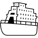 Aperçu du dessin émoji ferry à imprimer