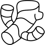 Aperçu du dessin émoji racine de gingembre à imprimer