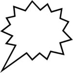 Aperçu du dessin émoji bulle de colère à droite à imprimer