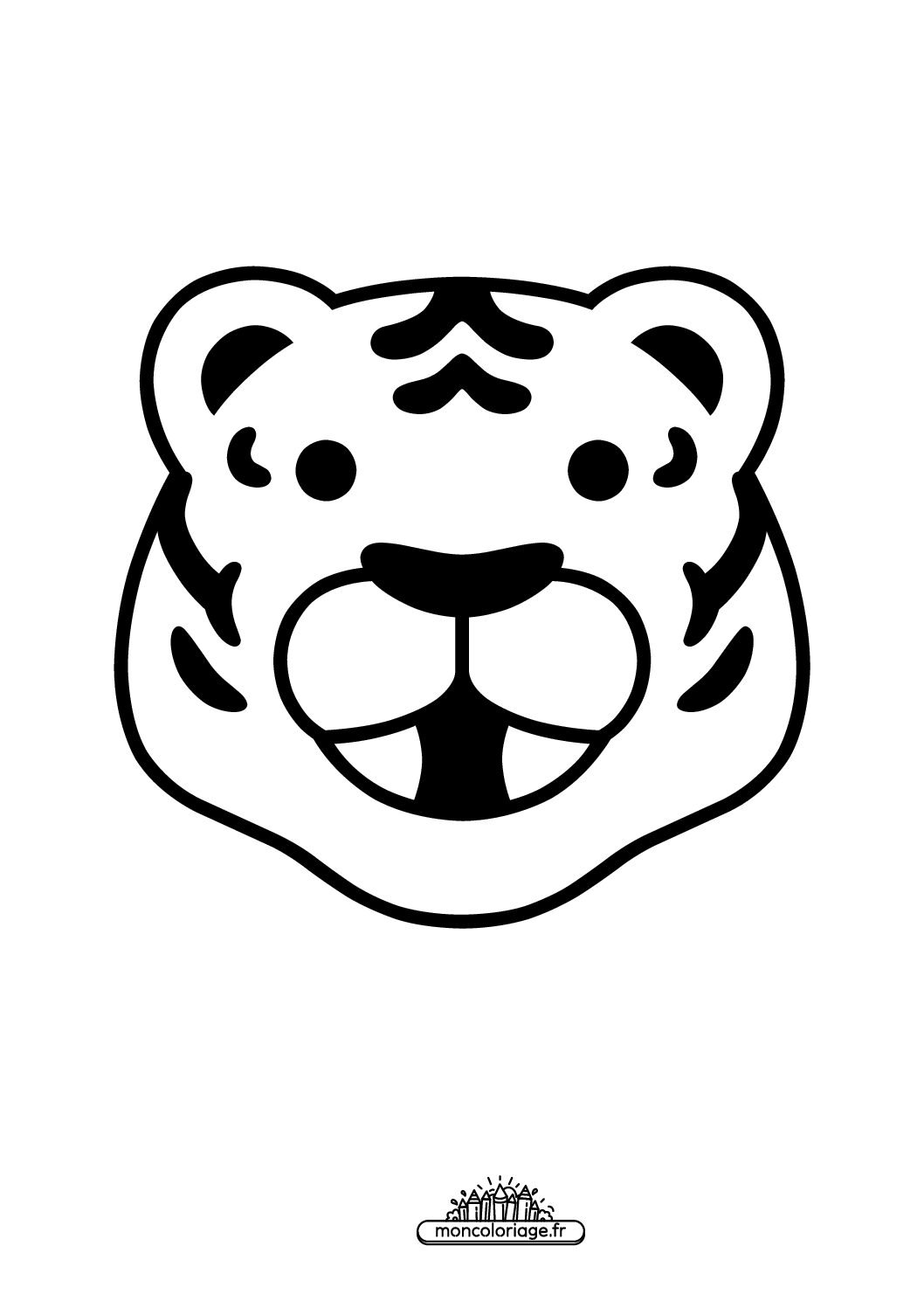 Émoji visage de tigre