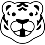 Aperçu du dessin émoji visage de tigre à imprimer