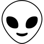 Aperçu du dessin émoji alien à imprimer