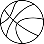 Aperçu du dessin émoji basket-ball à imprimer