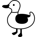 Aperçu du dessin émoji canard à imprimer