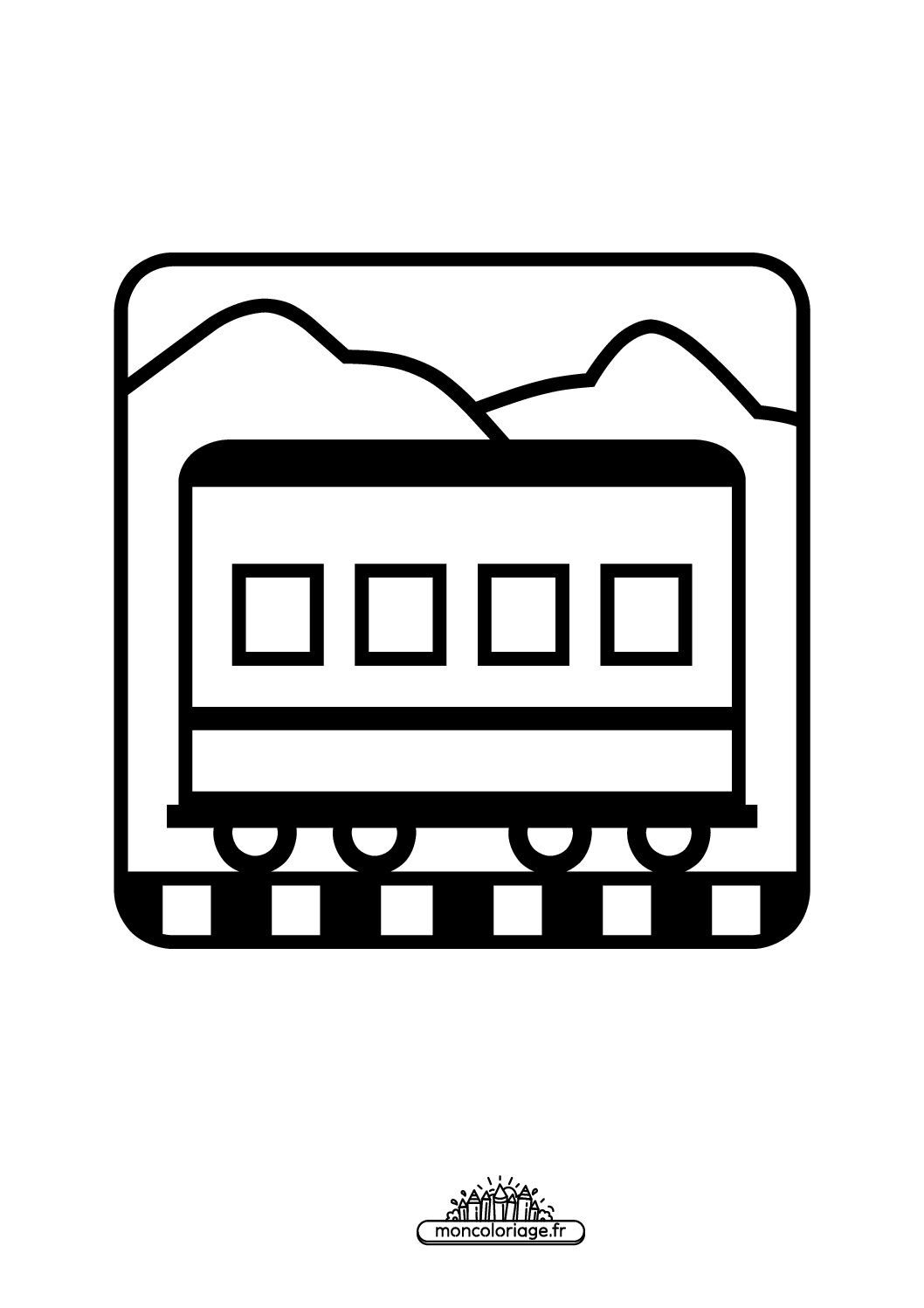 Émoji Train de Montagne