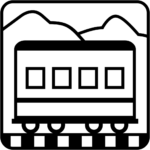 Aperçu du dessin émoji train de montagne à imprimer