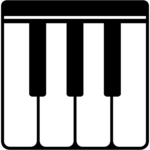 Aperçu du dessin émoji clavier musical à imprimer