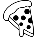 Aperçu du dessin émoji pizza à imprimer