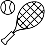 Aperçu du dessin émoji tennis à imprimer