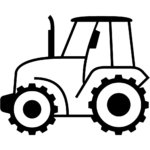 Aperçu du dessin émoji tracteur à imprimer