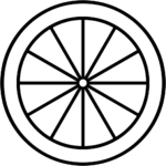 Aperçu du dessin émoji roue à imprimer