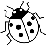 Aperçu du dessin émoji coccinelle à imprimer